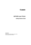 Canon LBP-800 User`s guide
