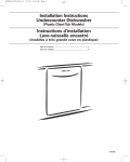 Installation Instructions Undercounter Dishwasher Instructions d