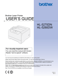 Brother HL 5280DW - B/W Laser Printer User`s guide