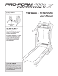 ProForm 29633.1 User`s manual