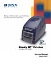 Brady IP Printer series Service manual