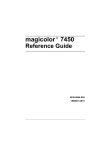 Minolta Magicolor 7450 User`s guide