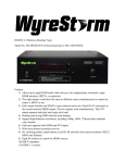 Wyrestorm MAT8T820 Operating instructions