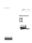 Wacker Neuson G 50 Operator`s manual