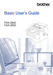 Brother IntelliFax-2840 User`s guide