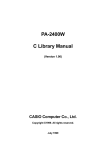 Casio PA-2400W Hardware manual
