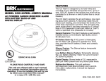 BRK electronic CO5120PDB User`s manual