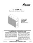 Amana DUCT MOUNT Instruction manual