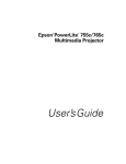 Epson PowerLite 765c User`s guide