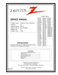 Zenith B32A24Z Service manual