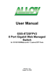 Alloy GSS-8T2SFPV2 User manual