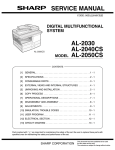 Sharp AL-2050CS Digital Multifunctional System Operation Service manual