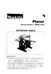 Makita PLANER 2040 Instruction manual