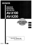 Aiwa AV-X200 Operating instructions