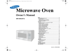 Samsung MR1050USTC Owner`s manual