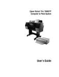 Epson Stylus Pro 7900 Computer To Plate System User`s guide