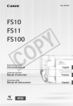 Canon FS100 Instruction manual