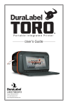 DuraLabel Toro User`s guide