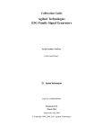 Agilent Technologies ESG Specifications