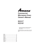 Amana RC519M Owner`s manual