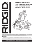RIDGID MS1250LZ1 Operator`s manual