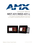AMX MST-431 Instruction manual