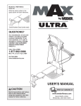 Weider WESY3924.2 User`s manual