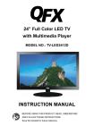 QFX TV-LED2412D Instruction manual