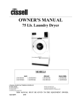 Cissell L36URS36G Owner`s manual