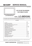 Sharp LC-26DV24U Service manual