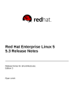 Red Hat ENTERPRISE 5.3 RELEASE NOTES Installation guide