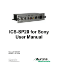 Aurora Multimedia ICS-SP20 User manual