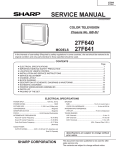 Sharp 27F641 Service manual