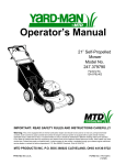 Yard-Man 247.379790 Operator`s manual