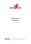 Monacor CS-100 Series Instruction manual