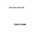 Epson 1400 - Stylus Photo Color Inkjet Printer User`s guide