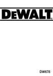 DeWalt DW678 Technical data