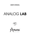 Arturia Analog Factory 2.5 User's User`s manual