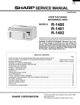 Sharp R-1480 Service manual