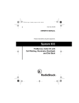 Radio Shack SYSTEM 933 SYSTEM 933 Owner`s manual