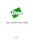 Digi TransPort WR41 User`s guide