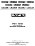 Blodgett MT2136 E Repair manual