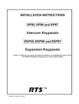 KP95, KP96, KP97 Installation Instructions