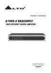 Alto DRAGONFLY A1000.4 Owner`s manual