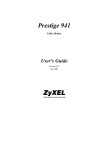 ZyXEL Communications Prestige 941 User`s guide