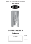 Coffee Queen SUNNY OUTSIDE User manual