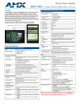 AMX MXD-1000 Specifications