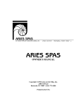 Aries Acrylic Portable Spa Owner`s manual