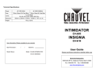 Chauvet INTIMIDATOR DMX-610A Specifications