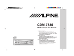 Alpine CDM-7835 Owner`s manual